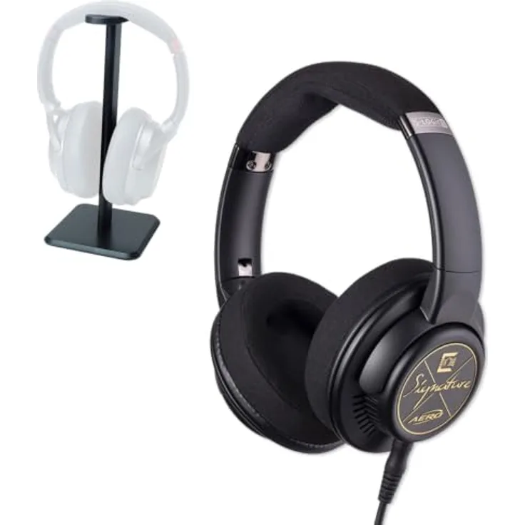 Ultrasone Signature Aero, Halboffener Kopfhörer mit 45 mm Graphen-Treiber, Tisch-Stativ und Memory-Schaumstoff-Ohrpolstern