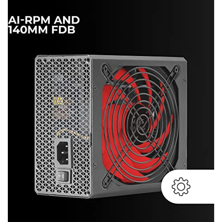 Mars Gaming MPB750M, Modulares ATX 750W Netzteil, 6 Jahre Garantie, 80Plus Bronze 230V, Silent AI-RPM Technologie, 90% Wirkungsgrad, Schwarz – Bild 5