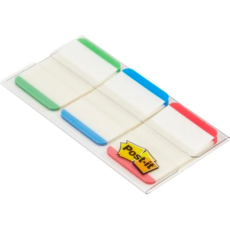 Post-it Notes Haftnotizblock Index Strong, 25,4x38mm, grün/blau/rot, 66 Blatt mit weißer Schreibfläche – Bild 4