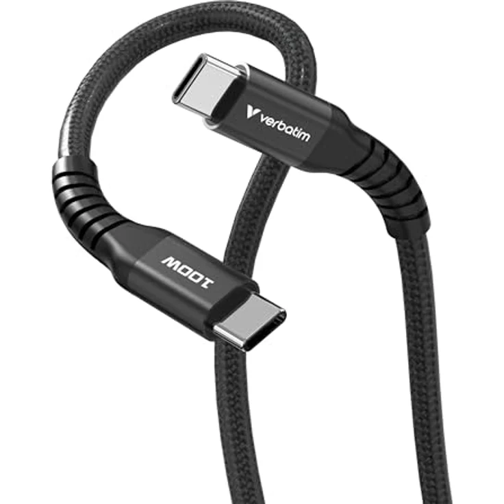 Verbatim Sync & Charge Cable USB-C to USB-C 100W Magnetic 120 cm - Black, USB Kabel – Bild 2