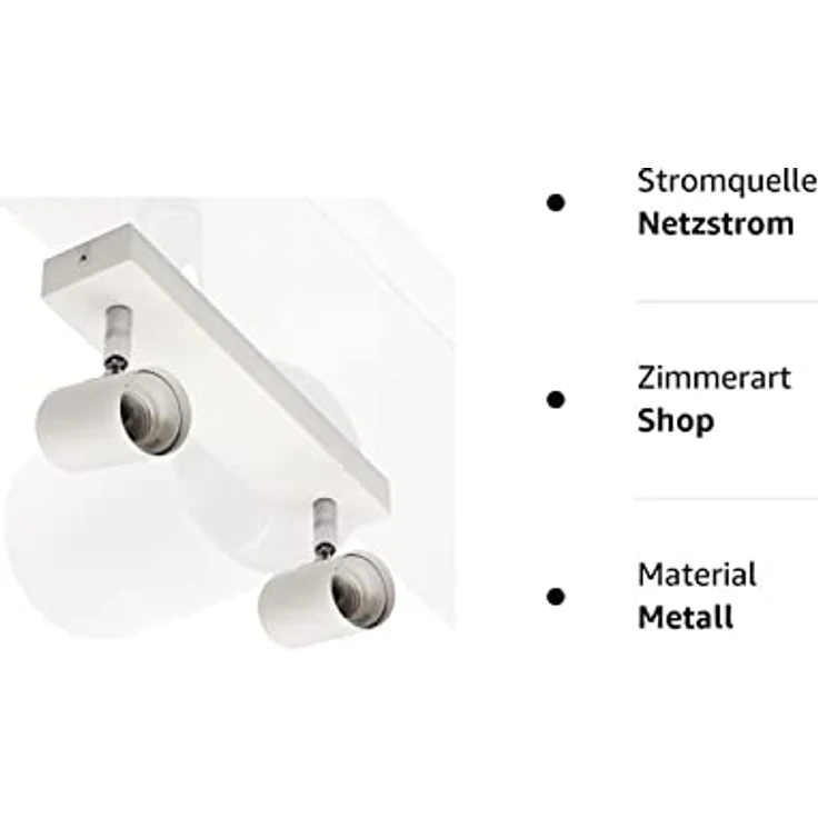 max K O M F O R T LED Deckenleuchte weiß | 2x E27 Fassung 2-flammig | schwenkbar Deckenlampe Deckestrahler Deckenspot Wandleuchte IP20 zertifiziert – Bild 3