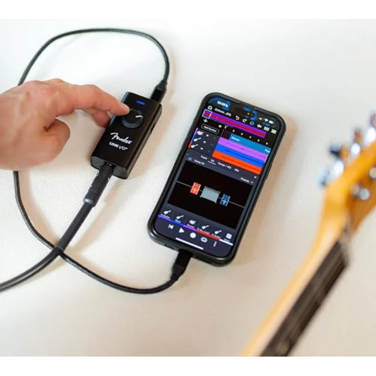 Fender Link I/O, Tragbares USB-C-Audio-Interface für E-Gitarre, 24 Bit / 96 kHz HiFi-Qualität, kompakt für die Tasche – Bild 5