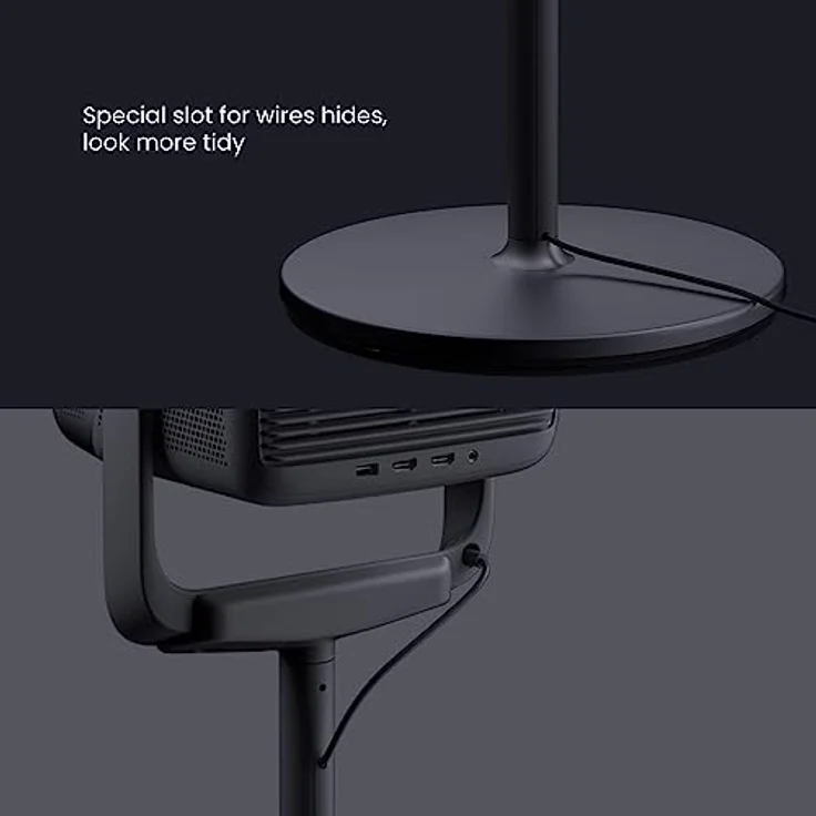 JMGO Projector Floor Stand, Beamer Halterung für N1S Modelle, grau, 135° vertikale und 360° horizontale Drehung, Aluminiumlegierung – Bild 5
