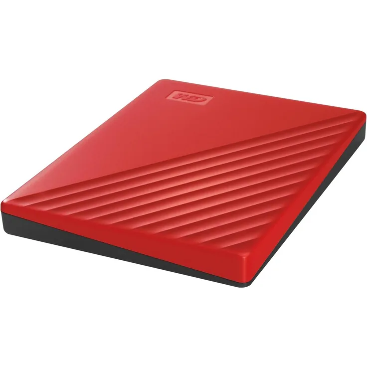 WD My Passport, Externe Festplatte mit 2 TB Speicherplatz, Rot, inklusive WD Backup-Software und Passwortschutz