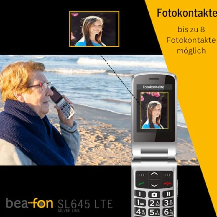 Beafon SL645 4G Smartphone 2.8 Zoll TFT, Single SIM, Schwarz/Silber, 1550 mAh Akku – Bild 4