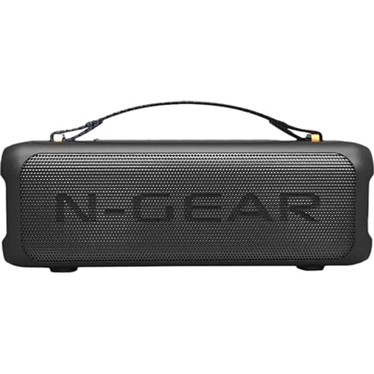 N-Gear Blazooka 703 Schwarz - Tragbarer, kabelloser Bluetooth Lautsprecher mit Mikrofon und Disco Licht - 100 Watt Musikbox, 5 Stunden Spielzeit – Bild 3