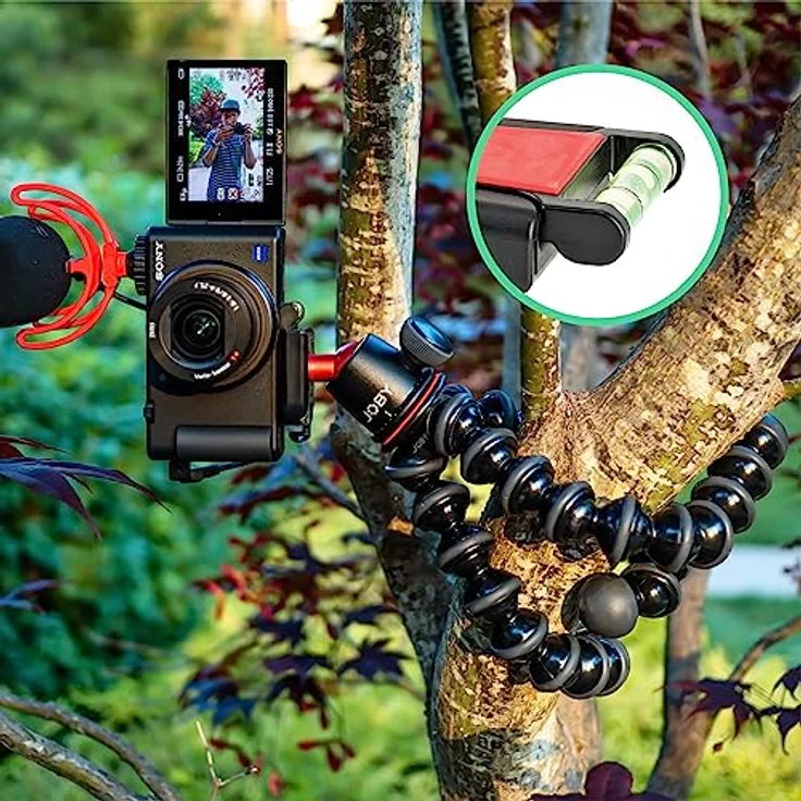 JOBY GorillaPod 3K Kit Flexibles und leichtes Stativ (mit Kugelkopf für DSLR-, CSC- und spiegellose Kameras, Traglast bis zu 3 kg), Made in Italy, JB91507-BWW, Schwarz – Bild 4