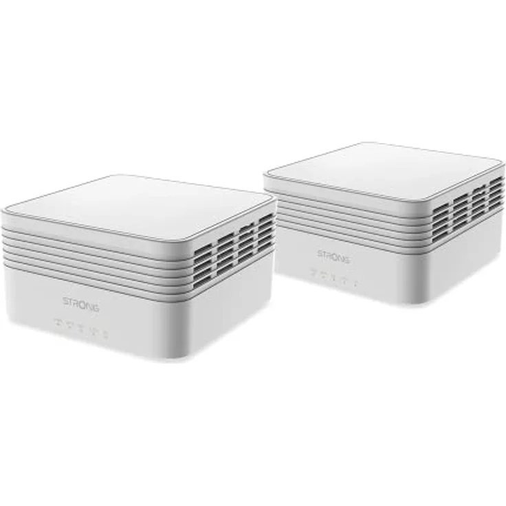 STRONG Mesh Home Kit AX3000 | WiFi 6 | WLAN Verstärker | bis zu 3000 Mbit/s | bis zu 200m2 bei 2 Modulen | 2 Mesh Repeater enthalten | Keine WLAN Funklöcher mehr | 6 Module bis zu 600m2 – Bild 1
