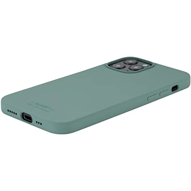 holdit Silikonhülle iPhone 12/12 Pro (6,1”) - Dünne Handyhülle - Moss Green, Kameraschutz, MagSafekompatibel – Bild 4