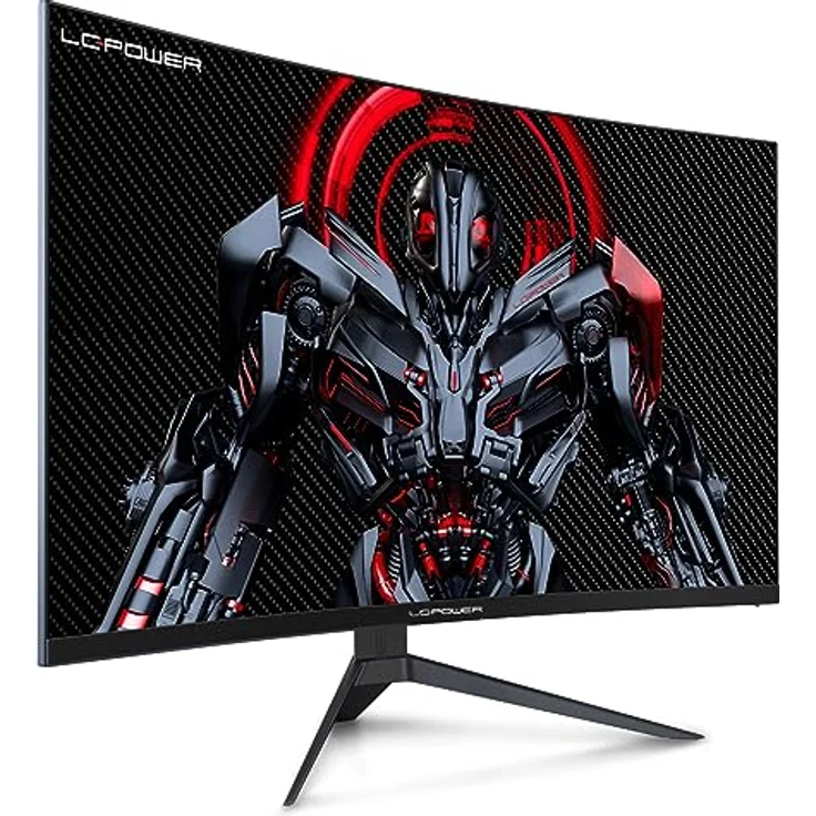 LC-POWER Curved Gaming Monitor 27 Zoll 165Hz 1ms HDR, Full HD 1080P, AMD Freesync, G SYNC Compatible, VESA, LC-M27-FHD-165-C-V3 - Schwarz – Bild 2
