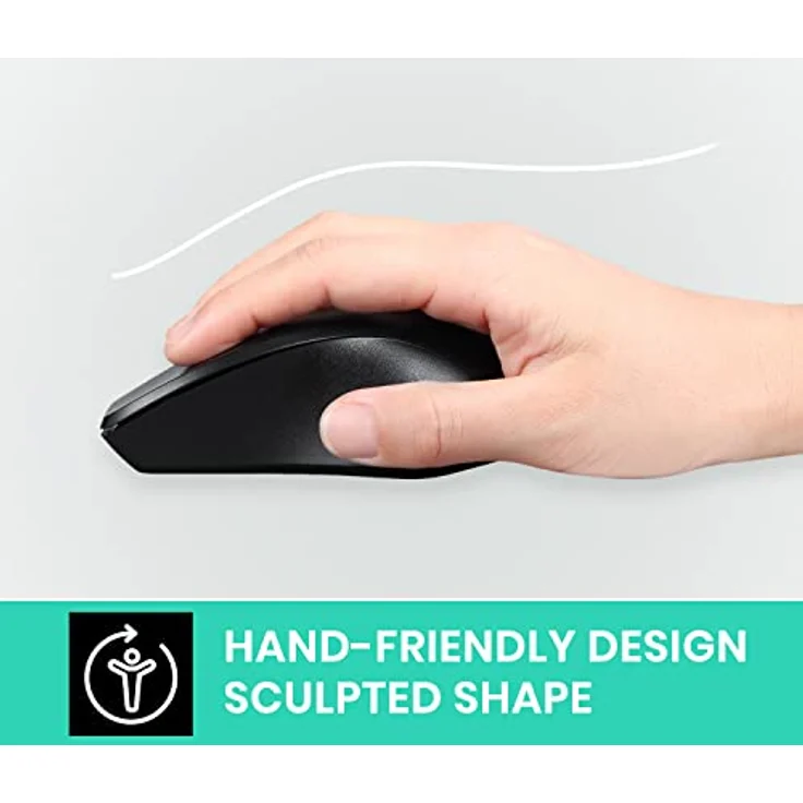 Perixx PERIMICE-621B Wireless Mouse - Leise Klicks mit Ergo Design - Schwarz – Bild 3