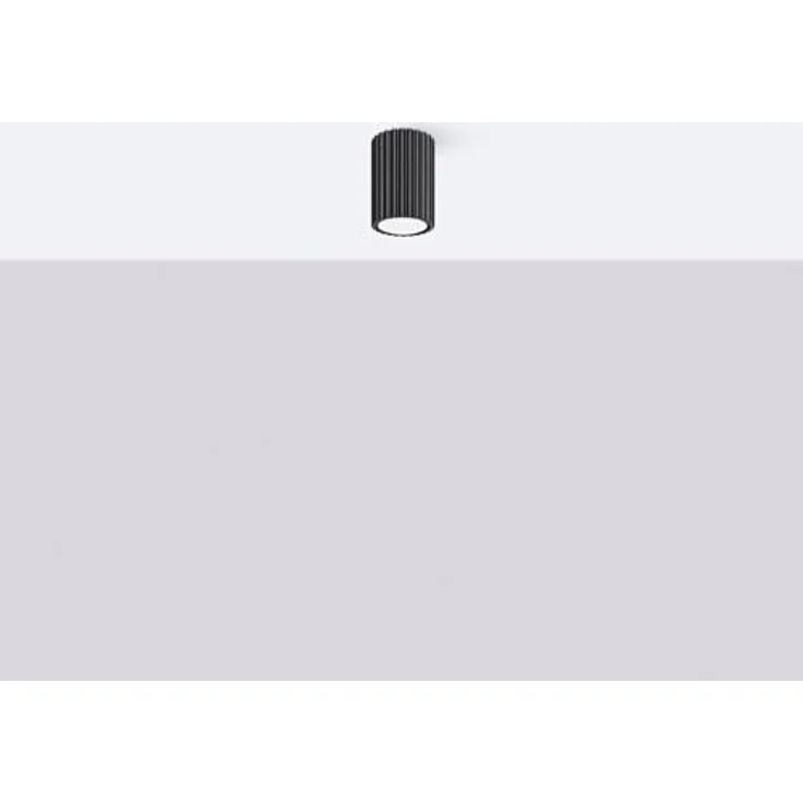 SOLLUX lighting Deckenlampe Aluminium 1 Flammig Karbon Schwarz, Energiesparende GU10 LED-Kompatibilität – Bild 3
