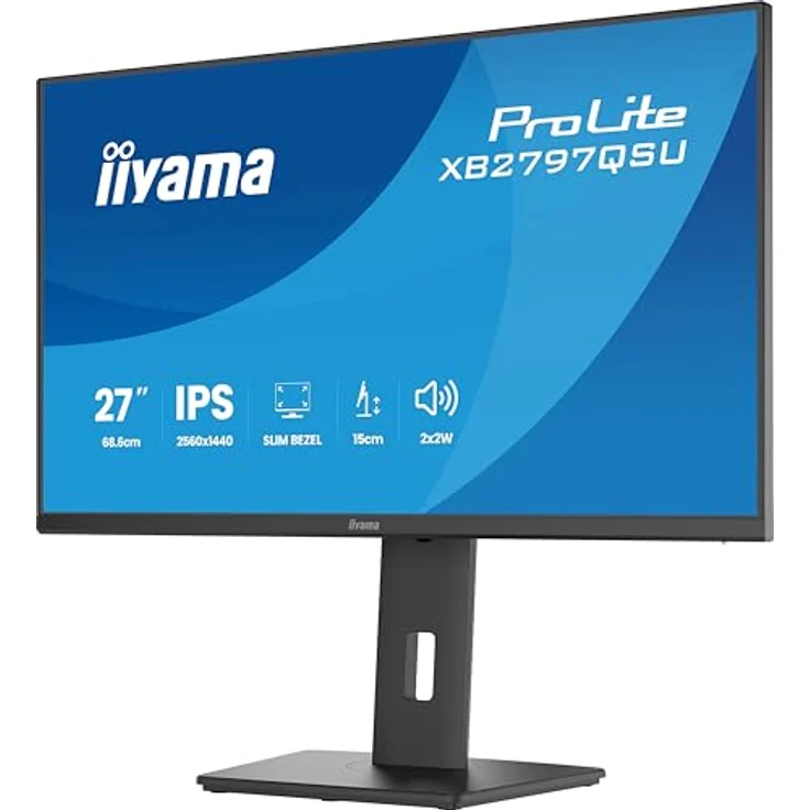 iiyama Prolite XB2797QSU-B1, 27" QHD IPS LED-Monitor mit Höhenverstellung, Pivot und USB-C, schwarz – Bild 3