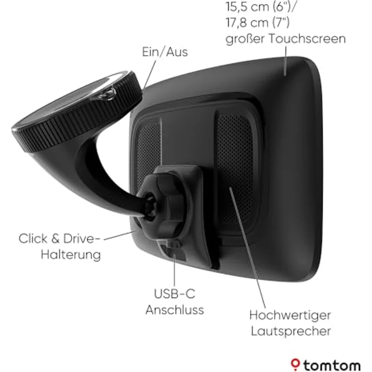 TomTom Go Navigator 6 2nd gen., 15,2 cm (6 Zoll) Navigationsgerät mit Wi-Fi, Bluetooth und USB-C, Ganz Europa, versandkostenfrei – Bild 8