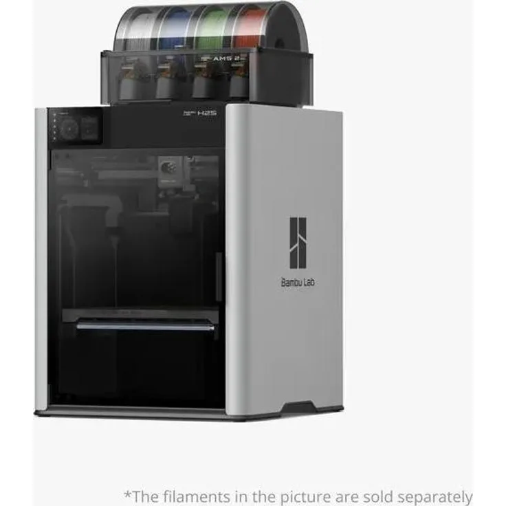 Bambu Lab H2S AMS Combo, 3D-Drucker mit 340 × 320 × 340 mm Bauvolumen, automatischer Filamentverwaltung und Druckgeschwindigkeiten bis zu 1000 mm/s