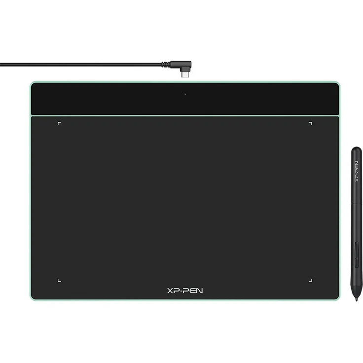 XP-Pen Deco Fun L 10x6 Zoll Grafiktablett Stift Tablet Stift mit 8192 Druckstufen& 60° Tilt drawing tablet OSU Spiel kompatibel mit Android, Chromebook, Linux (Grün)