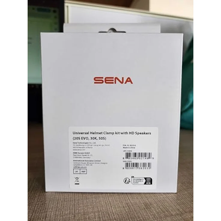 Sena 20S/20S Evo/30K Helmklemmkit, Kopfhörer und Mikrofon mit HD-Lautsprechern, schwarz – Bild 2