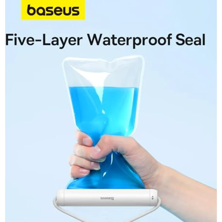 Baseus AquaGlide, Wasserdichte Handyhülle mit zylindrischem Schiebeschloss, IPX8, bis 30m, weiß – Bild 5