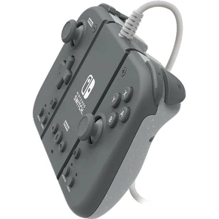 HORI Split Pad Compact Adapter Set (Schiefergrau) für Nintendo Switch/OLED - Ergonomischer Controller für den tragbaren Handheld-Modus in Grau mit kabelgebundenem Adapter - Offiziell Lizenziert – Bild 3