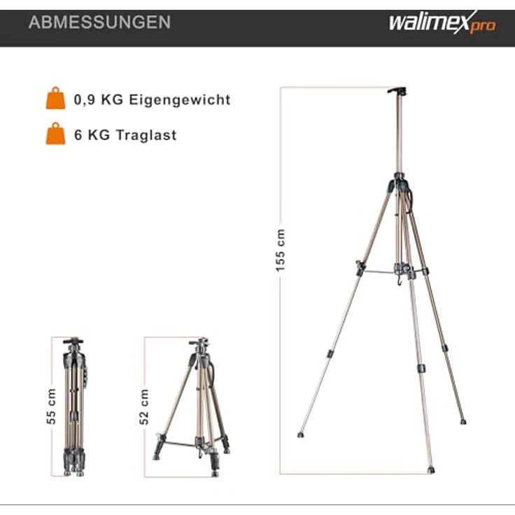 Walimex Malstaffelei Aluminium für Leinwände bis 74 cm Höhe (Tragfähigkeit ca. 10 kg, Tasche) – Bild 5