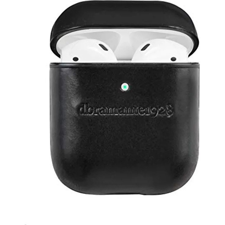 dbramante1928 Copenhagen - AirPods full grain leather case - Black (Kopfhörer Tasche), Kopfhörertasche + Schutzhülle, Schwarz