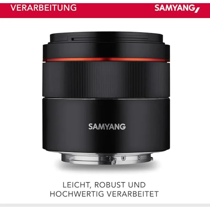 Samyang AF 45 mm F1.8 Sony FE (Tiny but Premium) - Vollformat und APS-C Festbrennweite Autofokus Objektiv Sony E FE E-Mount für Sony A9 A7 A6600 A6500 A6400 A6300 A6000 A5100 A5000 Nex Kamera – Bild 3