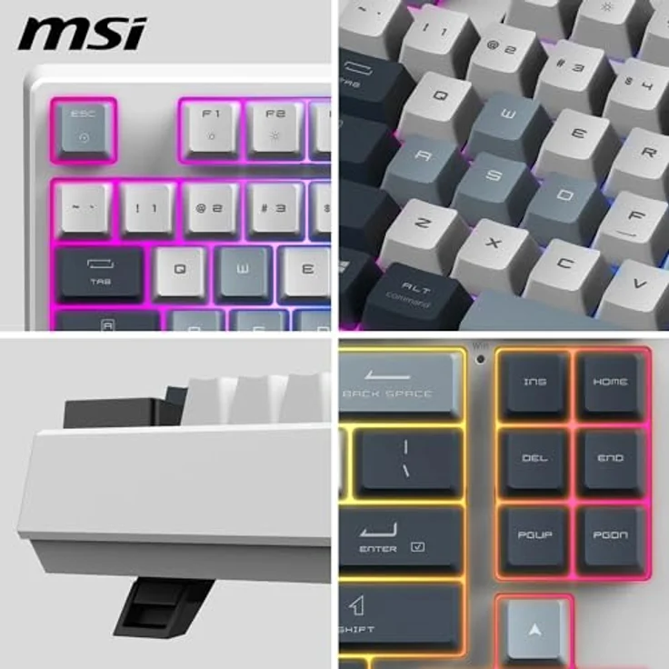 MSI PER KEY FORGE GK600 TKL W SKY US, Mechanische Gaming-Tastatur im QWERTY-Layout, Tenkeyless, Schwarz – Bild 7