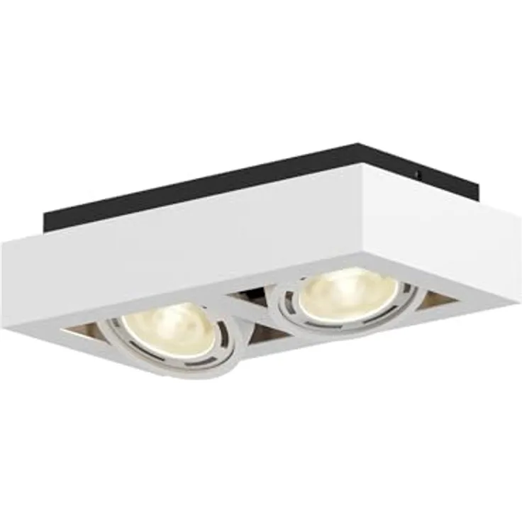 Arcchio Deckenlampe 'Ronka' (Modern) in Weiß aus Aluminium (2 flammig, GU10) - Wohnzimmerleuchte