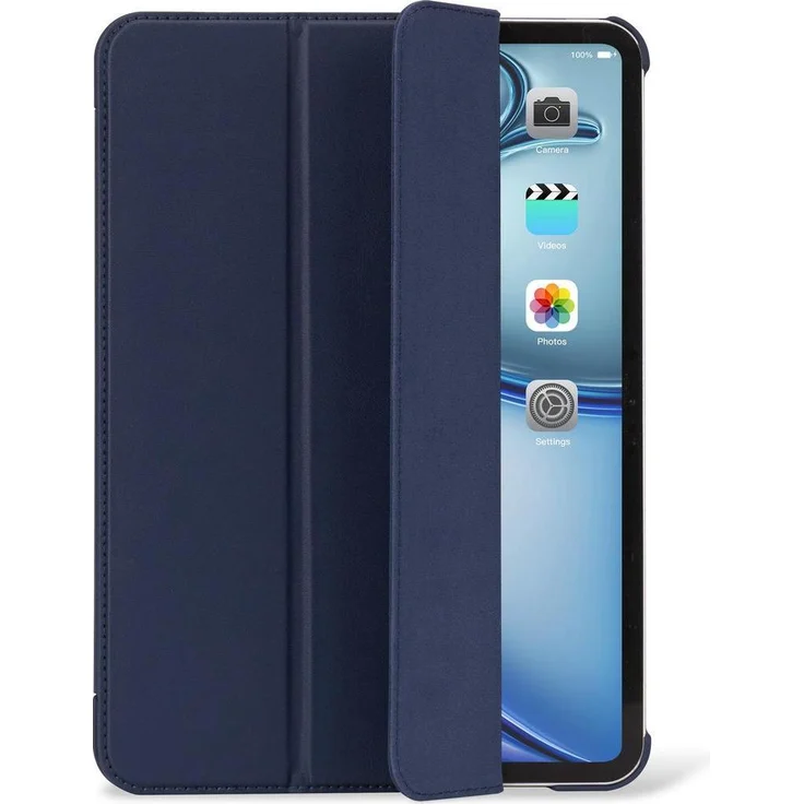 Decoded Textured Silicone Slim Cover für Apple iPad Air 13 (2024), schockabsorbierend, automatische Schlafstandfunktion, navy peony