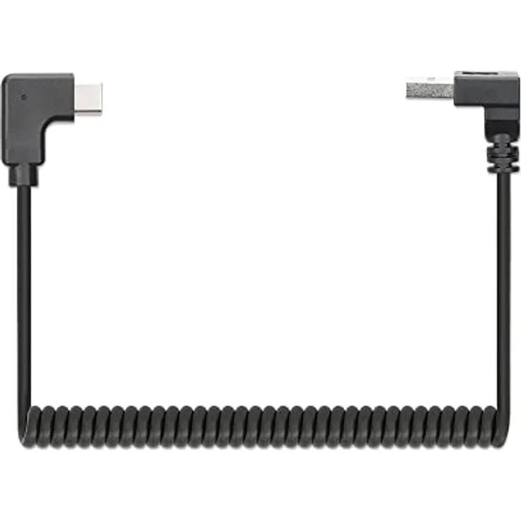 Manhattan Spiralkabel USB-A auf USB-C Ladekabel 1m schwarz – Bild 3