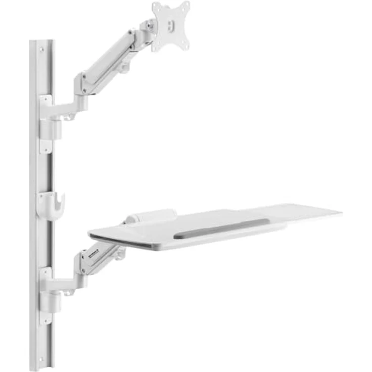 SpeaKa Professional SP-MM-960 1fach Monitor-Wandhalterung Mit Tastaturablage, übereinander 43,2 cm (17) - 109,2 cm (43), Schwarz – Bild 3