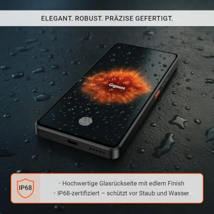 Gigaset GS6 Smartphone – 128GB + 8GB RAM, 6,67" FHD+ OLED-Display mit 120Hz, 64+8+2MP Triple-Kamera, 5.300mAh Akku, Android 15, Made in Germany, schwarz – Bild 5