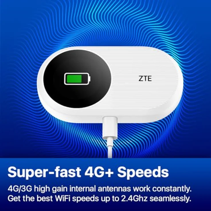 ZTE Router U10S Pro 4G Mobile WiFi6 Hotspot, Türkis, leistungsstarker mobiler Internetrouter – Bild 5