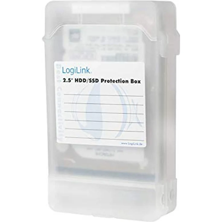 LogiLink UA0133 Festplatte Schutzhülle für 2x 6,35 cm (2,5 Zoll) HDD - SSD, transparent – Bild 5