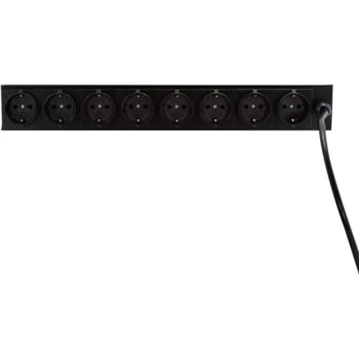 LogiLink PDU8D01, Steckdosenleiste mit 8 einzeln schaltbaren Schutzkontaktsteckdosen, Metallgehäuse, 19-Zoll-Schrankeinbau, CEE, 2 m – Bild 5