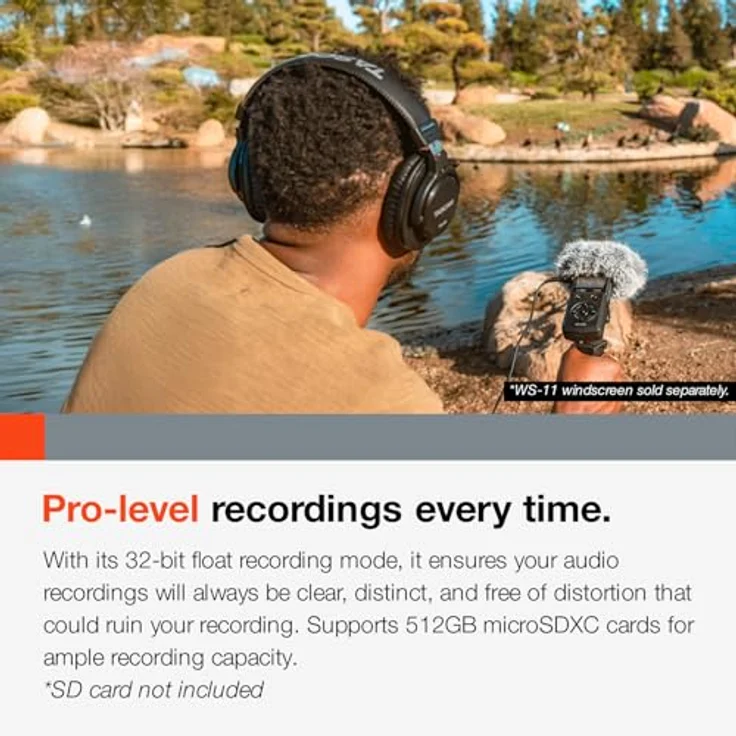Tascam DR-07XP, Portabler 2 Kanal Recorder mit 32-Bit-Float-Auflösung, USB Audio Interface und 512GB microSDXC Unterstützung – Bild 4