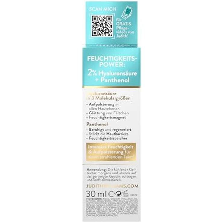 Judith Williams Cosmetics Hyaluron Aktiv Feuchtigkeitsserum, feuchtigkeitsspendendes Anti-Aging Serum mit 2% Hyaluronsäure für einen strahlenden Glow, 30 ml – Bild 4