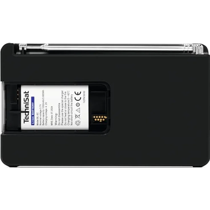 TechniSat DigitRadio 1 ASA, DAB+ und UKW Digitalradio mit Fernbedienung, schwarz/silber, bis zu 10 Stunden Akkulaufzeit – Bild 6