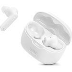 JBL Tune Beam – Wasserresistente, True-Wireless In-Ear-Kopfhörer mit Noise-Cancelling in Weiß – Mit bis zu 48 h Musikwiedergabe