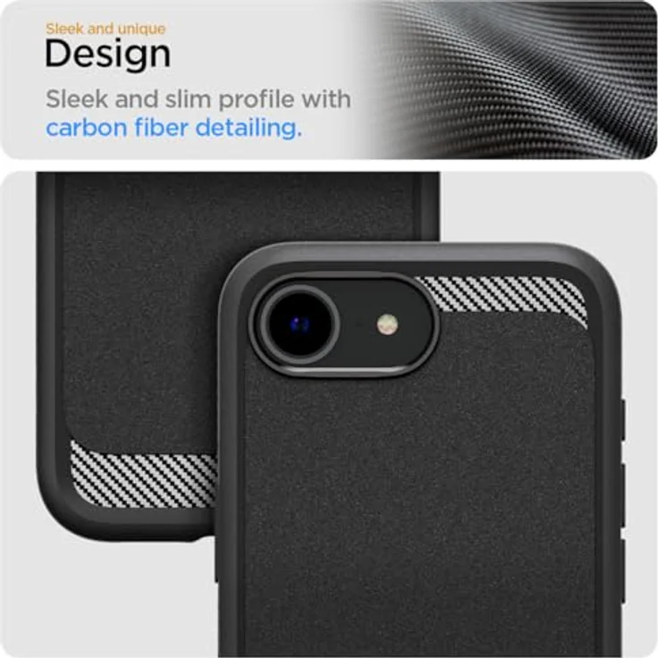Spigen für iPhone 16e Hülle Rugged Armor MagFit Hülle, Kompatibel mit MagSafe Zubehör - Matte Black – Bild 3