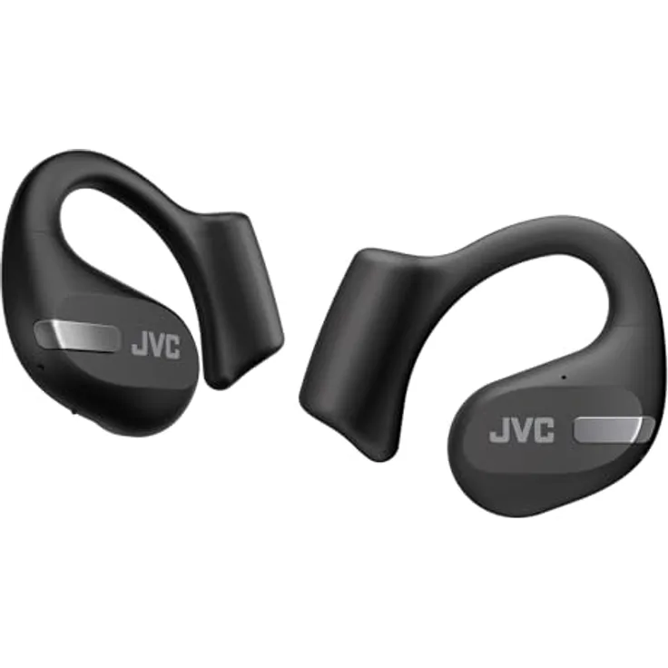 JVC Nearphones HA-NP50T-B, True Wireless Earbuds, Open Ear Design, Active Noise Reduction, Multi-Point, IPX4, Mikrofon-Muting, 38 Std. Laufzeit, BT 5.3, (Schwarz)