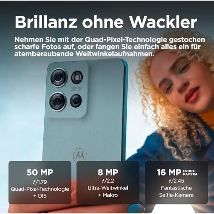 Motorola Moto g75 5G Smartphone (6,78"-FHD+-Display, 50-MP-Kamera, 8/256 GB, 5000 mAh, Android 14) Succulent Green (Veganes Kunstleder) – Bild 4