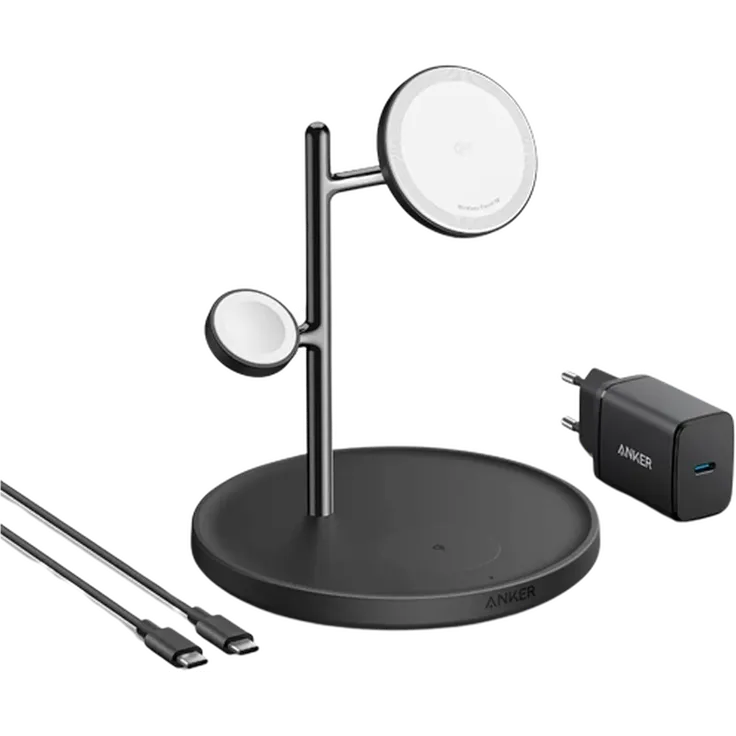Anker MagGo Wireless Charging Station, Wireless Charger, Schwarz