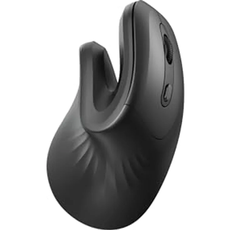 Nilox Vertikale kabellose Maus, ergonomisches Design in Schwarz