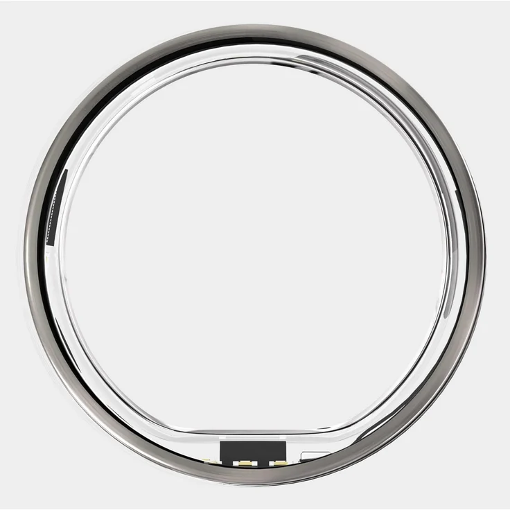 Ultrahuman Ring AIR Raw Titanium, Smart Ring aus Titan, Größe 8, Silber