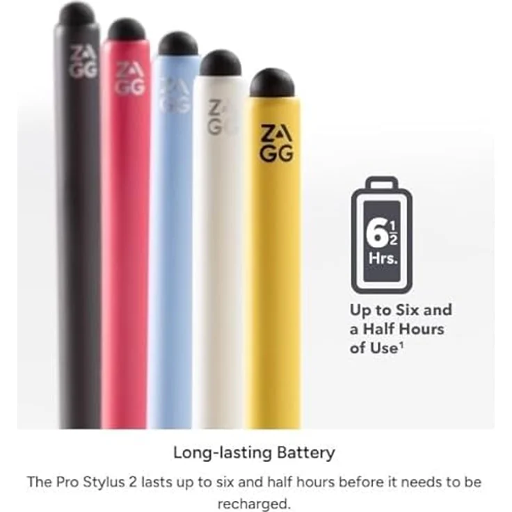 ZAGG Pro Stylus 2 Pen für iPad [2018 & Neuer], kabellos Laden, magnetischer Halt, klick-Einschalten, Doppelspitze, Neigungserkennung, Handflächenerkennung, Lange Akkulaufzeit, LED-Anzeige (pink) – Bild 4