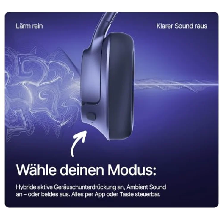 Fresh n Rebel Clam Fuse 2, Bluetooth Kopfhörer mit 50 h Laufzeit und USB-C, Blau – Bild 5