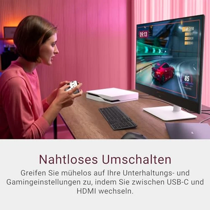 Dell 32 Plus Monitor - S3225QC, 4K UHD, 120Hz, QD OLED, 0.03ms, AMD FreeSync Premium Pro, HDR True Black 400, Dolby Vision, 5W Lautsprecher, 3 USB-C, HDMI, 3 Jahre Garantie – Bild 8