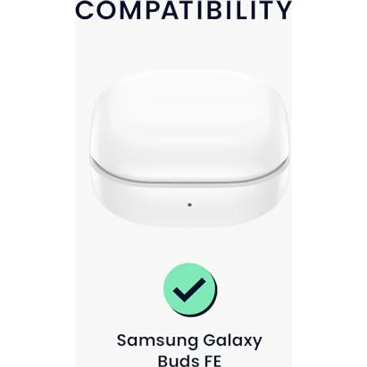 kwmobile Kopfhörer-Schutzhülle für Samsung Galaxy Buds FE, Silikonhülle mit Kitty Cat Design, Anhänger und Ladeöffnung, Schwarz – Bild 2