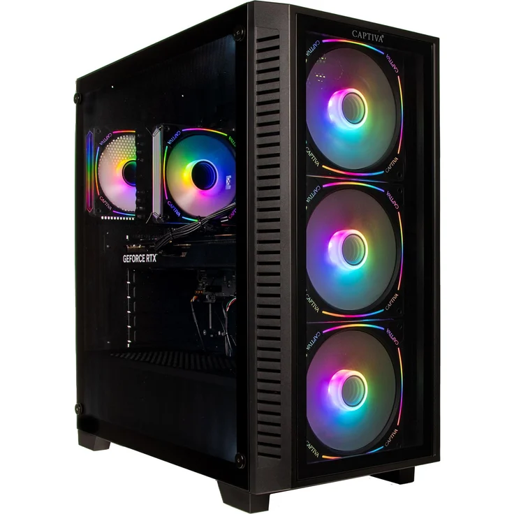 Captiva PC Advanced Gaming I95-488, Desktop-PC mit Intel Core i9-13900KF, Nvidia GeForce RTX 5060 8GB, 1TB SSD, 32GB RAM, WLAN, schwarz, Windows 11 Home 64-bit